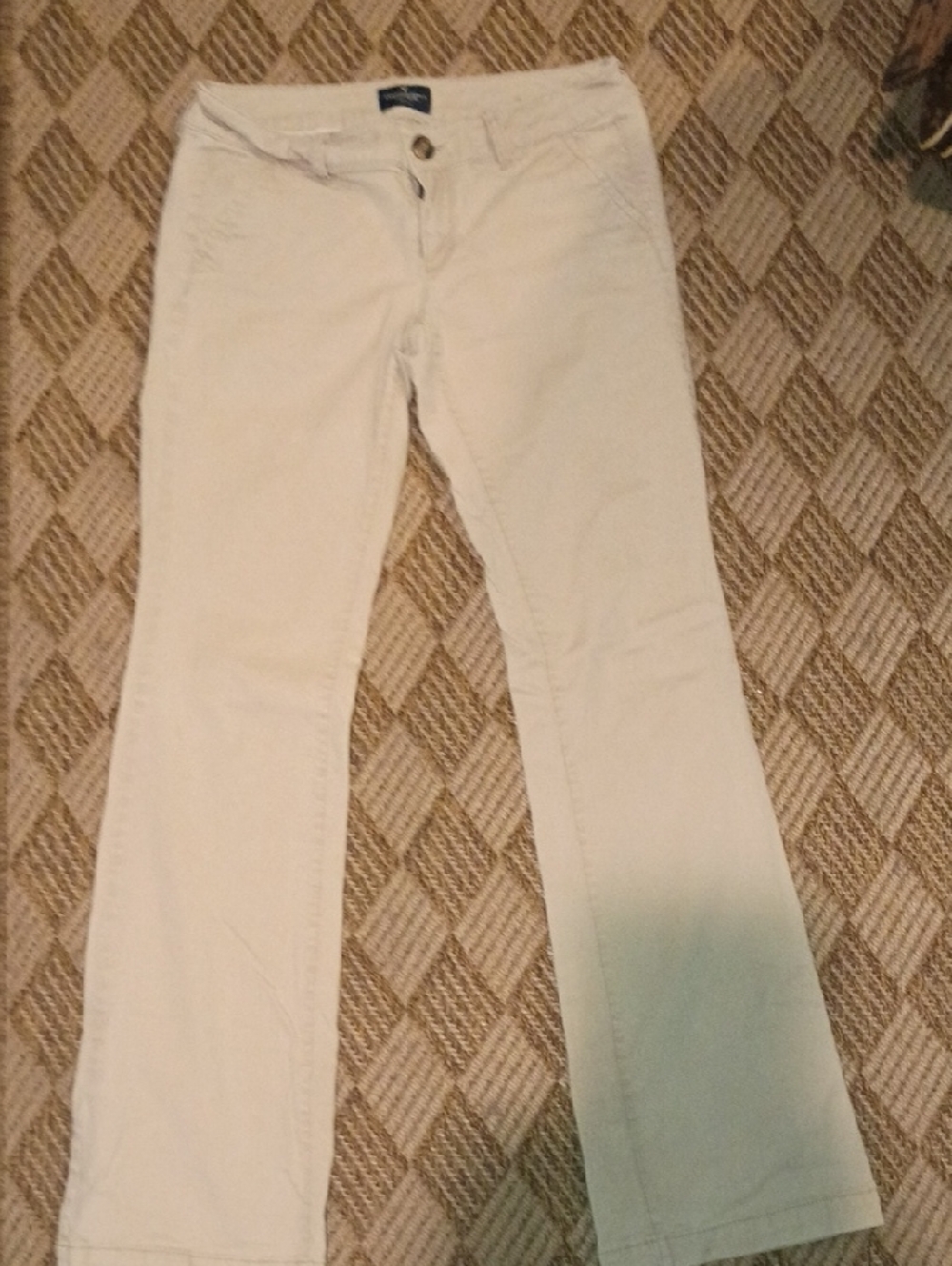 American Eagle Outfitters Two-Tone White to Teal Ombre Jeans
